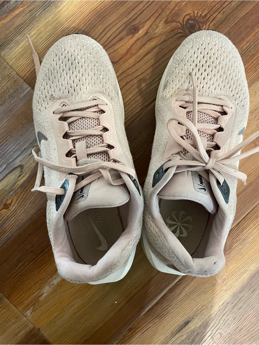 Nike Women's Blush Pink Knit Running Shoes